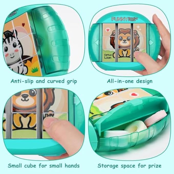 3D ROTATING PUZZLES FOR TODDLERS 3 4 5 6 WITH LANYARD TRAVEL TOYS FOR TODDLERS ON AIRPLANE ACTIVITIES TOYS FOR KIDS, FINE MOTOR SKILLS (9 PCS, ANIMALS) - Image 4